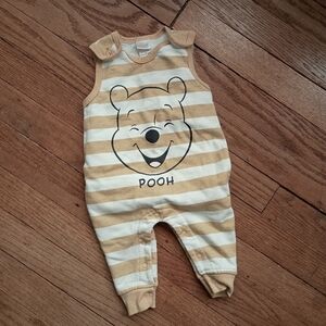 Disney Baby Pooh Bear Striped Romper